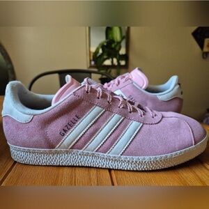 adidas Gazelle Pink and White Sneakers